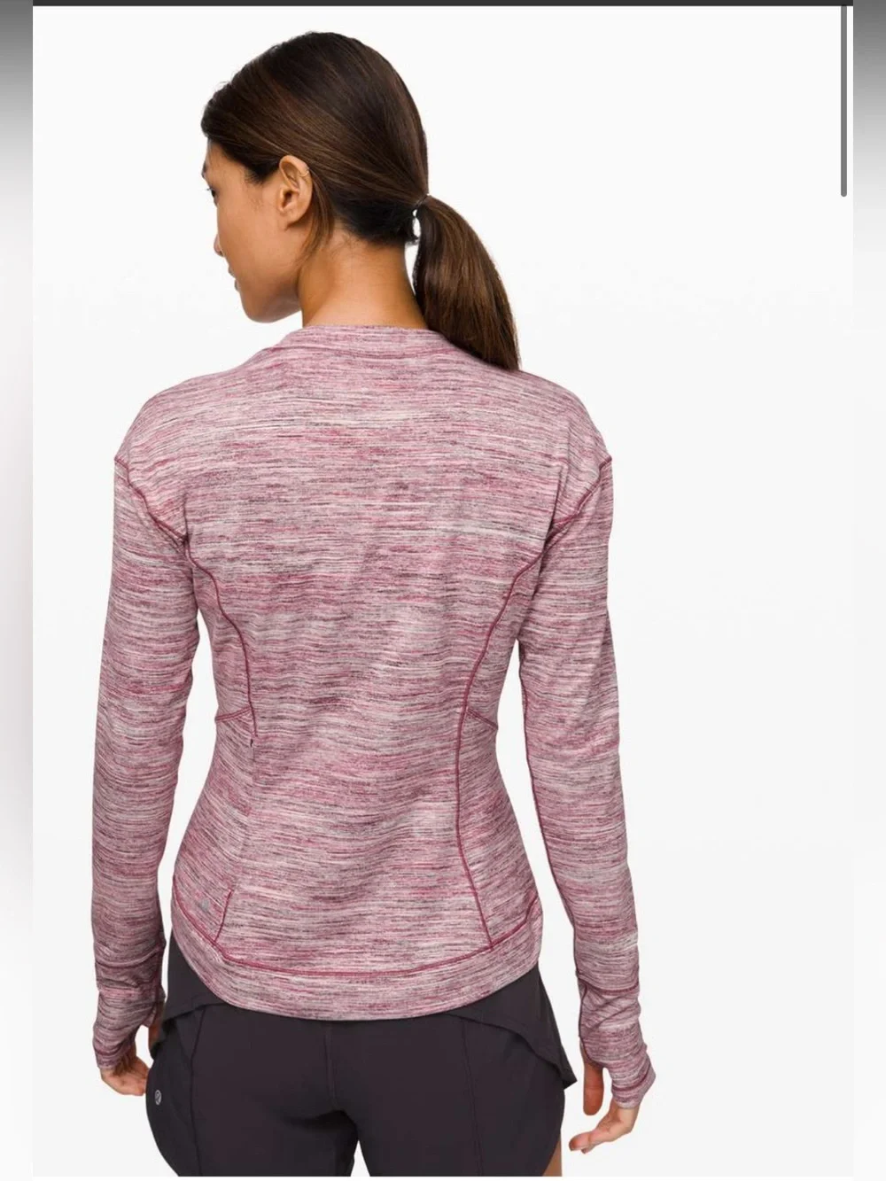 Lululemon Close to Crossing Long Sleeve Rulu Space Dye Camo Plumful Smoky Blush